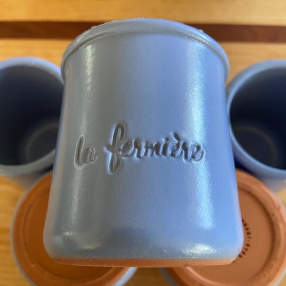 La Fermiére French Glazed Terracotta Pots set of 6 - Picture 13 of 14